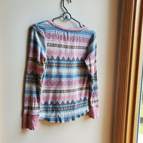 Victoria's Secret Pink/Blue Aztec Print Pajama Shirt Size Small - Picture 14 of 16